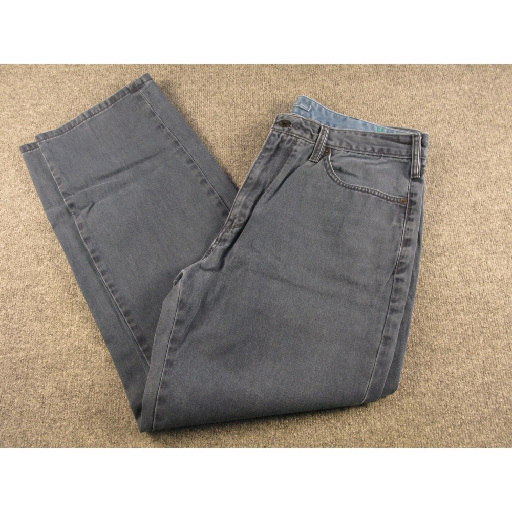 Nautica Jeans Company Mens Straight‎ Fit Gray Denim Jeans 36x32 #1925